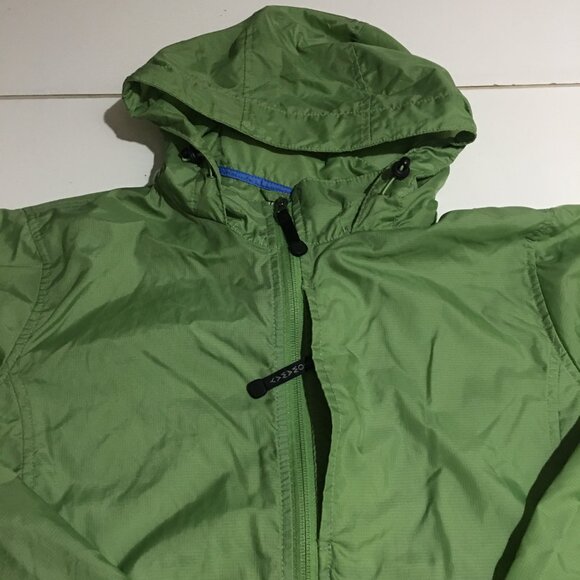 LL Bean Womens Large Green Windbreaker Rain Jacket Nylon - Picture 3 of 7